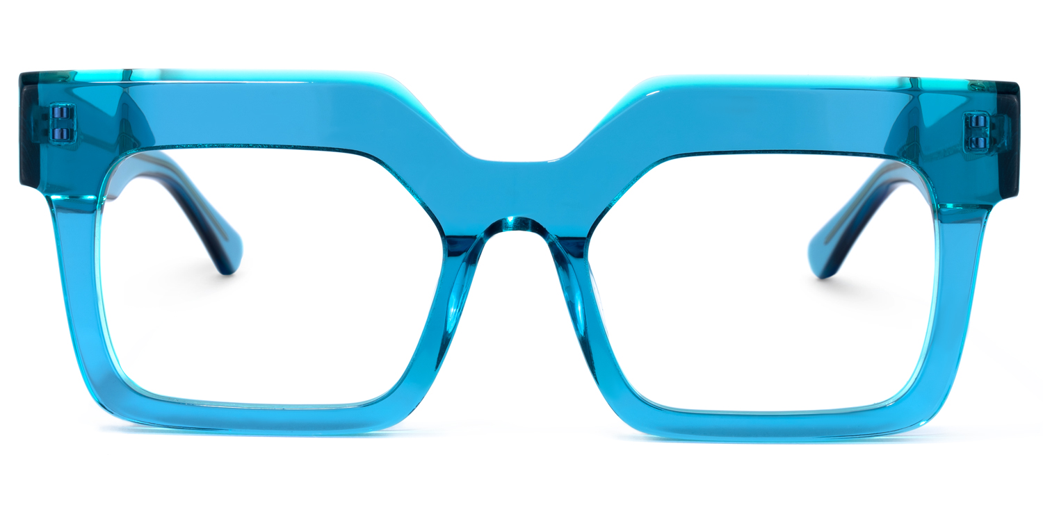 Rosado Rectangle Blue Glasses | ZEELOOL Canada0