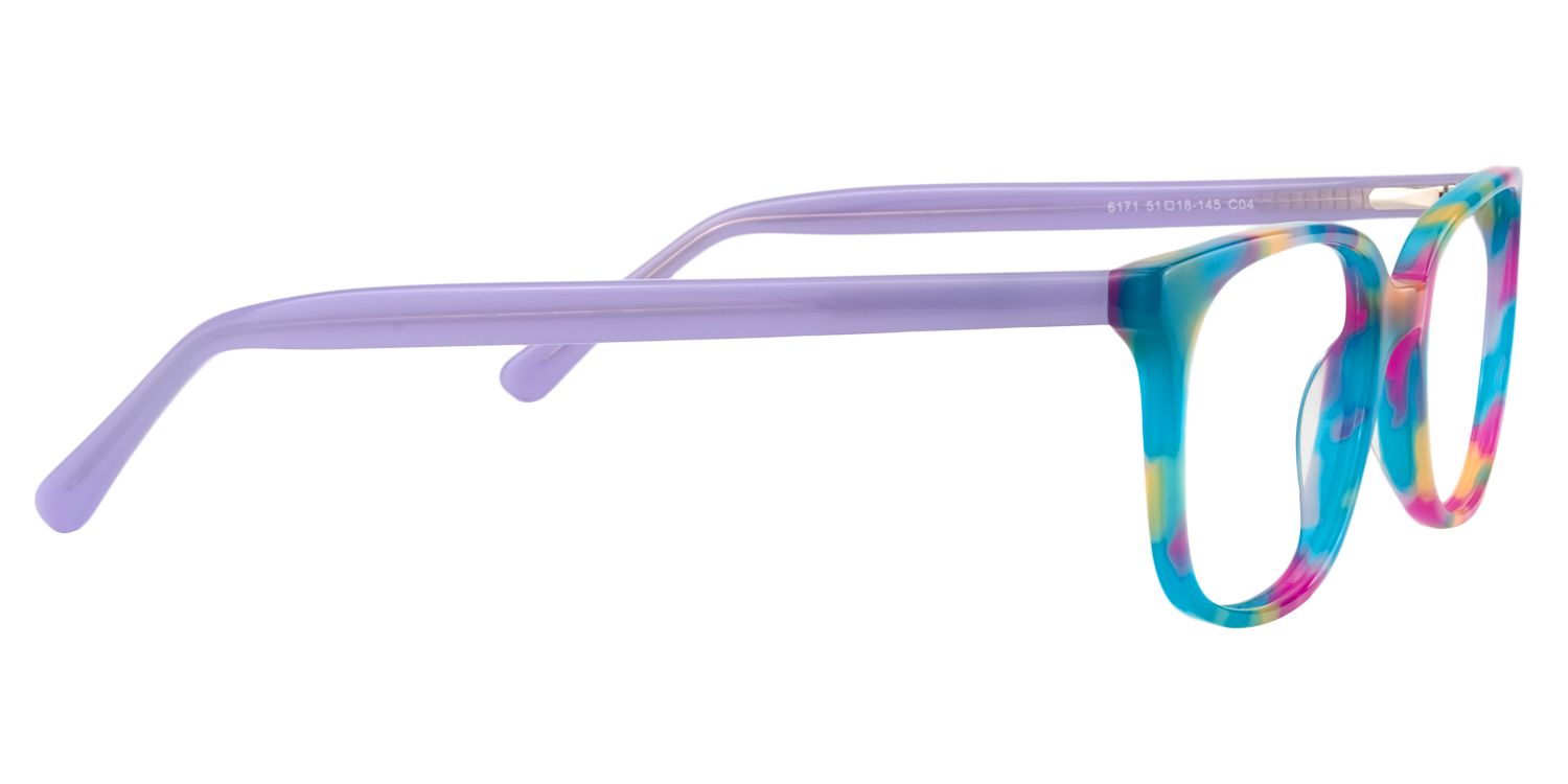Rectangle Blue Glasses | ZEELOOL Canada4
