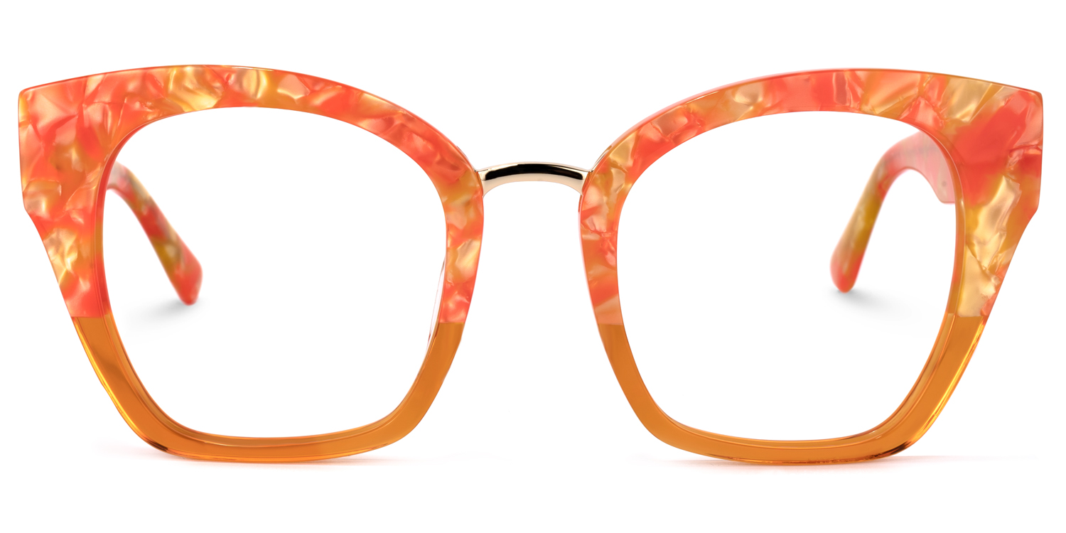 Denis Cat Eye Orange Glasses | ZEELOOL Canada0