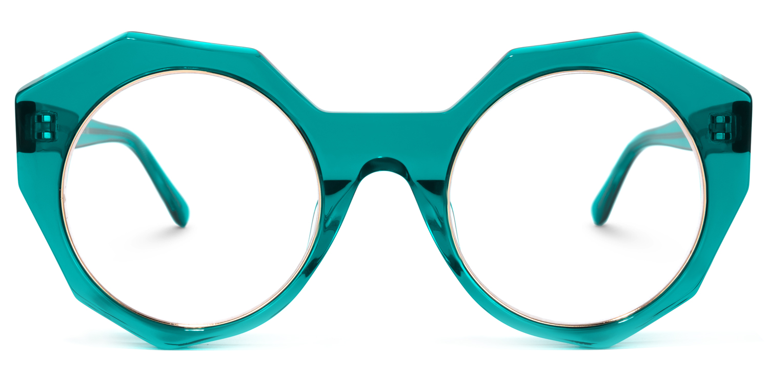Bogar Geometric Green Glasses | ZEELOOL Canada0