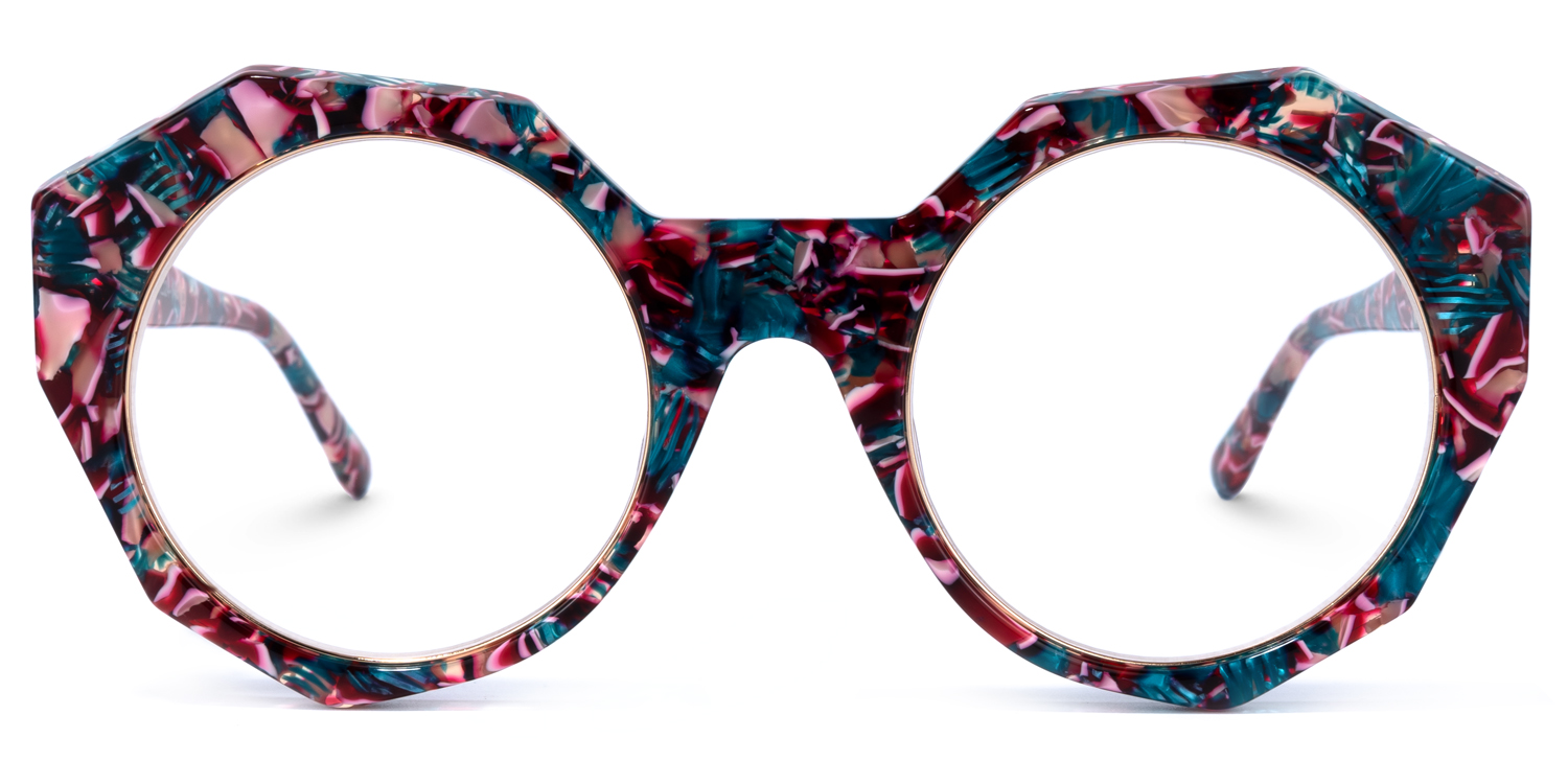 Bogar Geometric Floral Glasses0