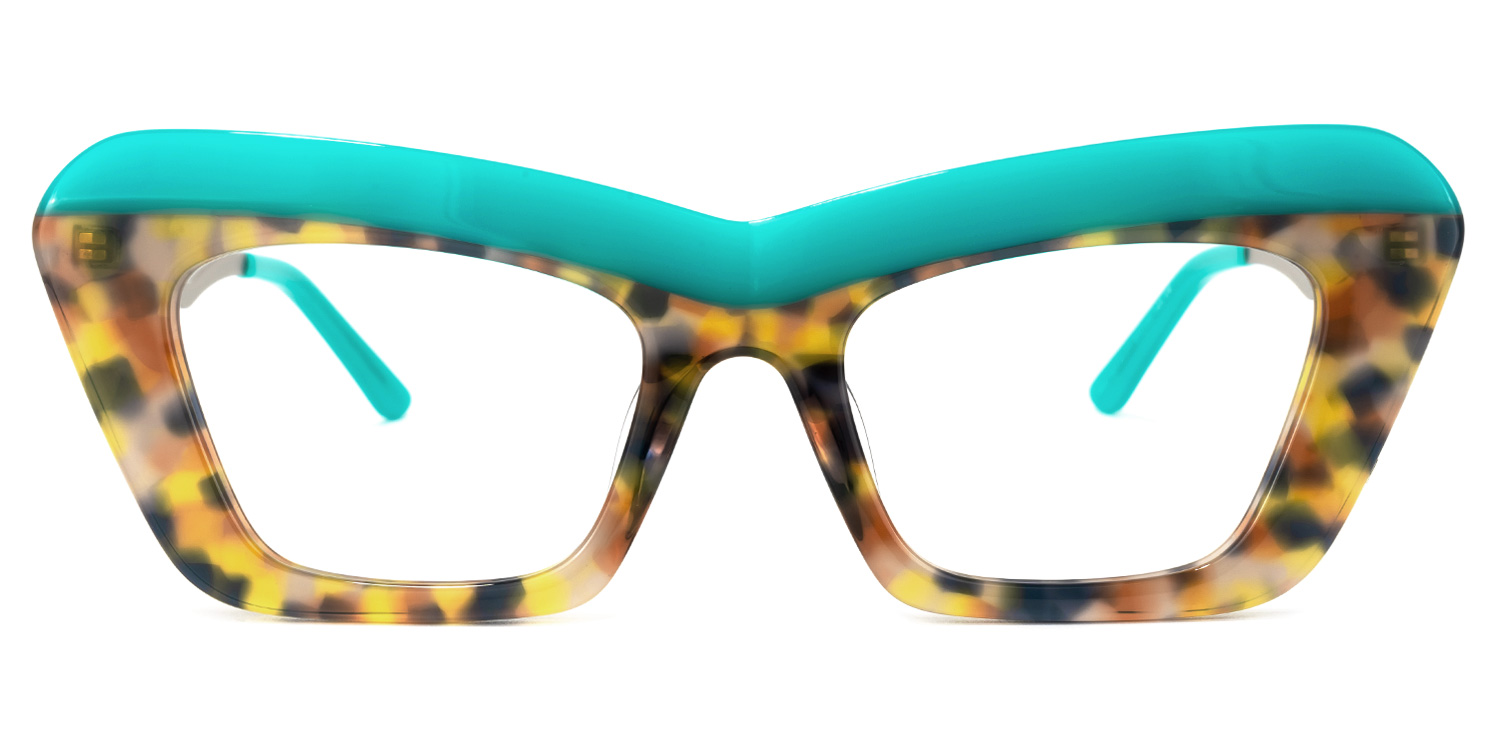 Notes Cateye Turquoise Glasses | ZEELOOL Canada0