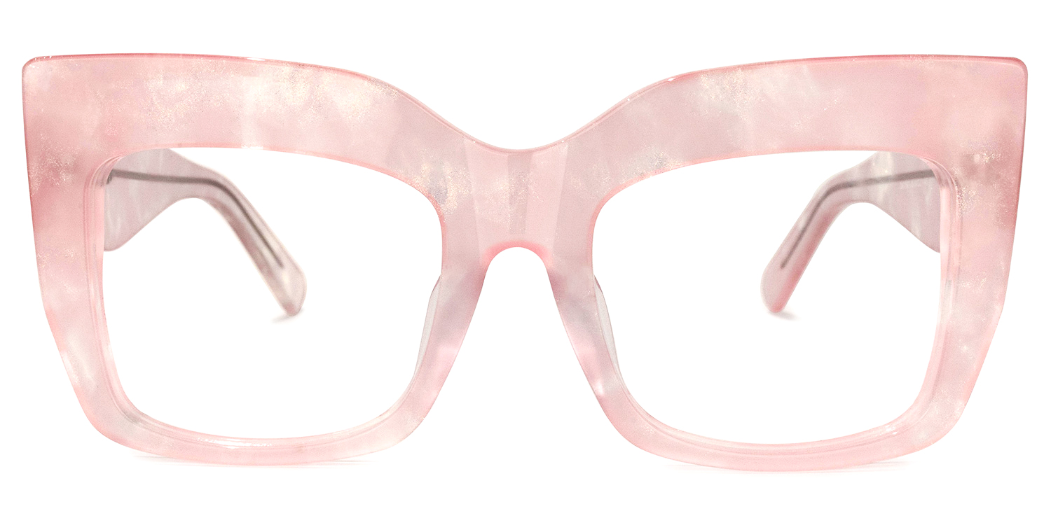 Charmaine Cat Eye Pink Pearlescent Glasses0