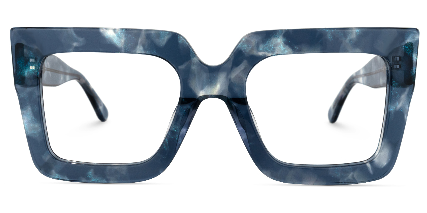 Brandon Square Dark-Blue Glasses | ZEELOOL Canada0