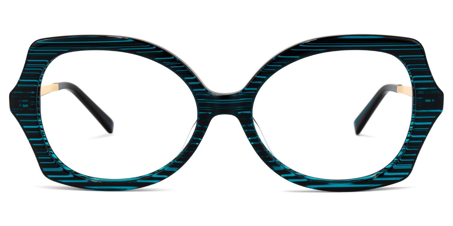Sugarplum Geometric Blue Glasses | ZEELOOL Canada0