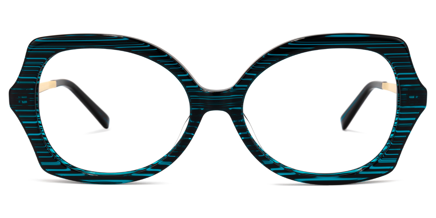 Sugarplum Geometric Blue Glasses0