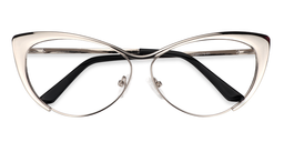 Ellen Silver Cat eye Glasses1