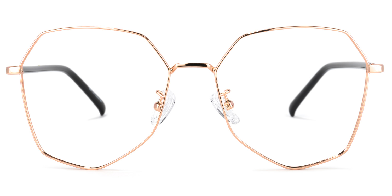 Bivins Geometric Gold Glasses0
