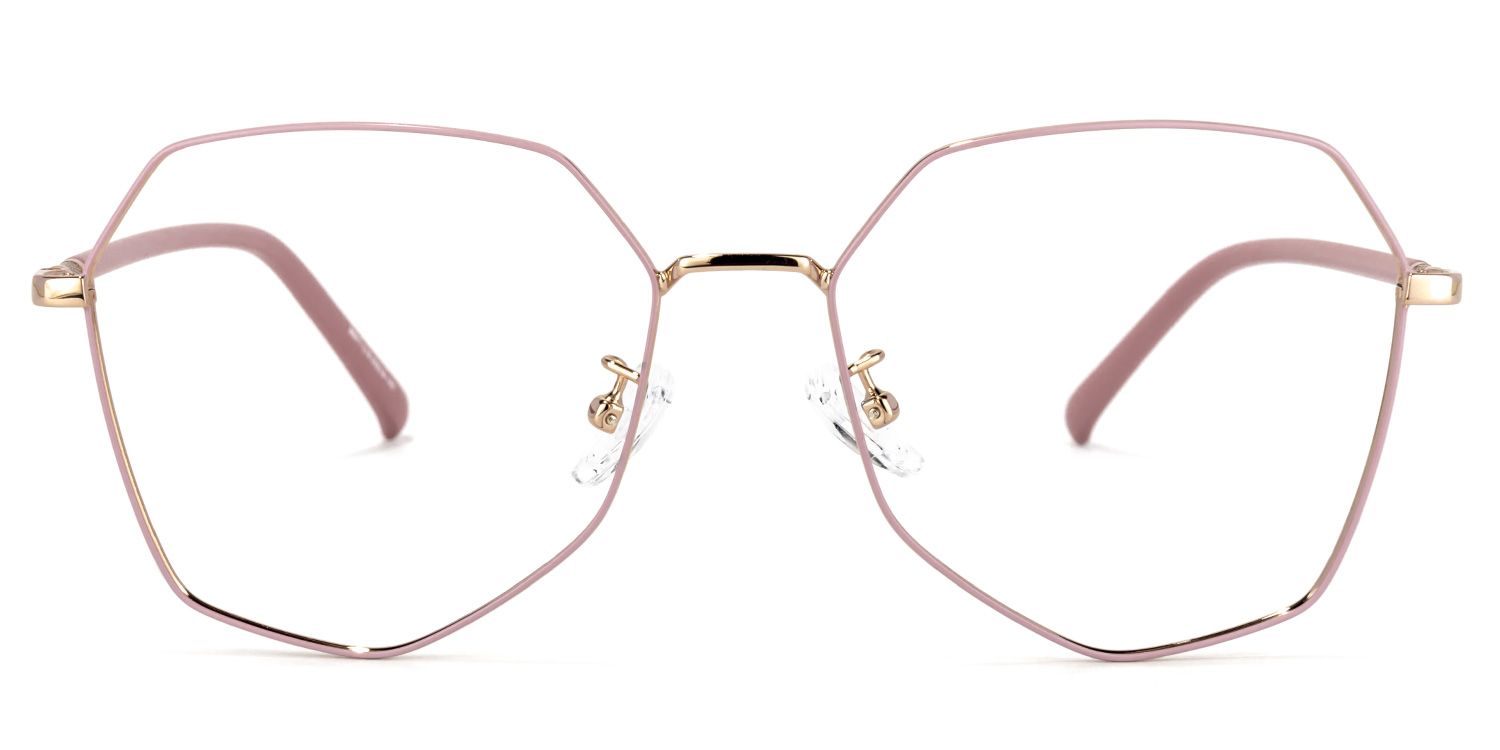 Bivins Geometric Pink Glasses | ZEELOOL Canada2