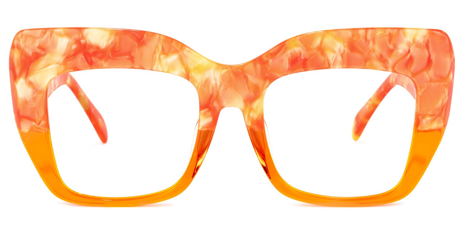 Charmaine Cat Eye Orange Glasses | ZEELOOL Canada0