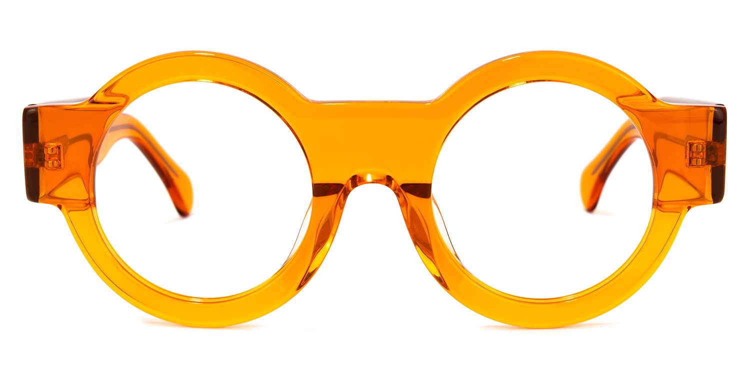 Hardnett Round Orange Glasses | ZEELOOL Canada0