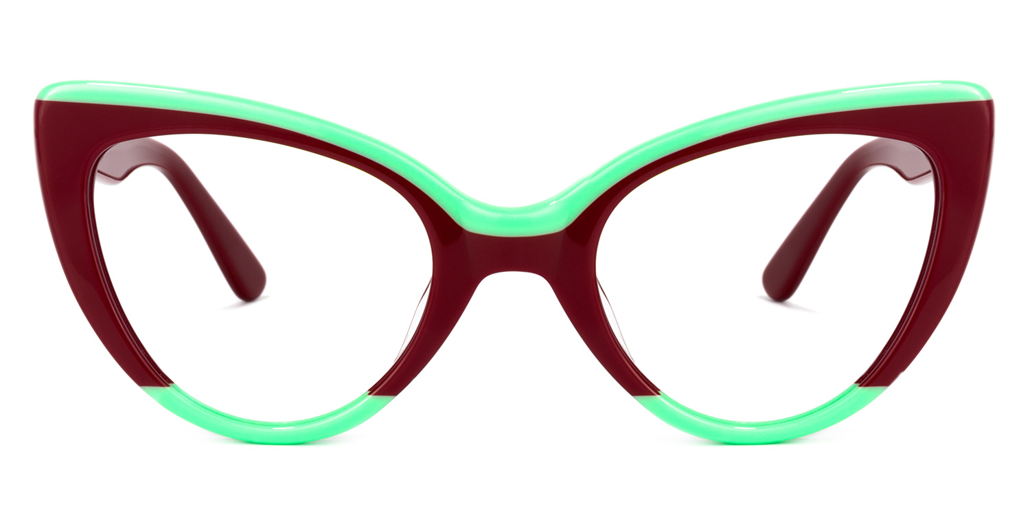 Claudette Cat Eye Burgundy Glasses | ZEELOOL Canada0