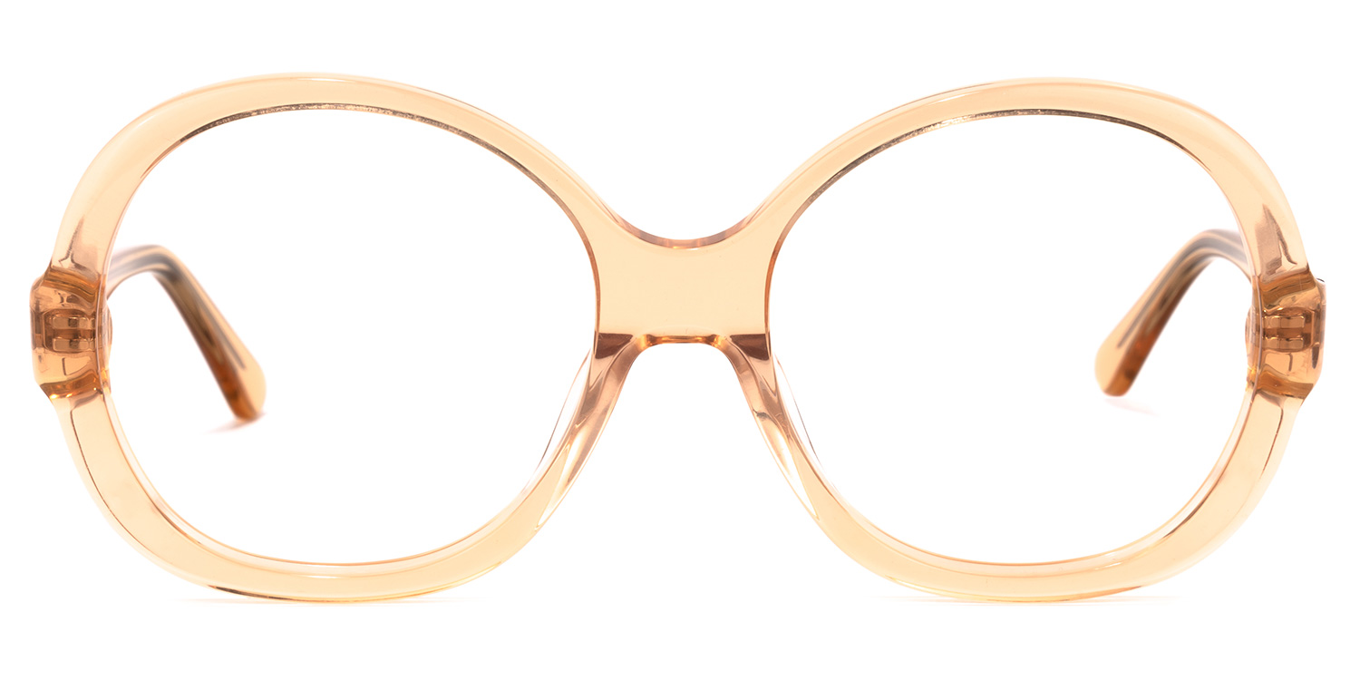 Bryan Round Orange Glasses0