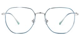 Veronica Geometric Blue Glasses0