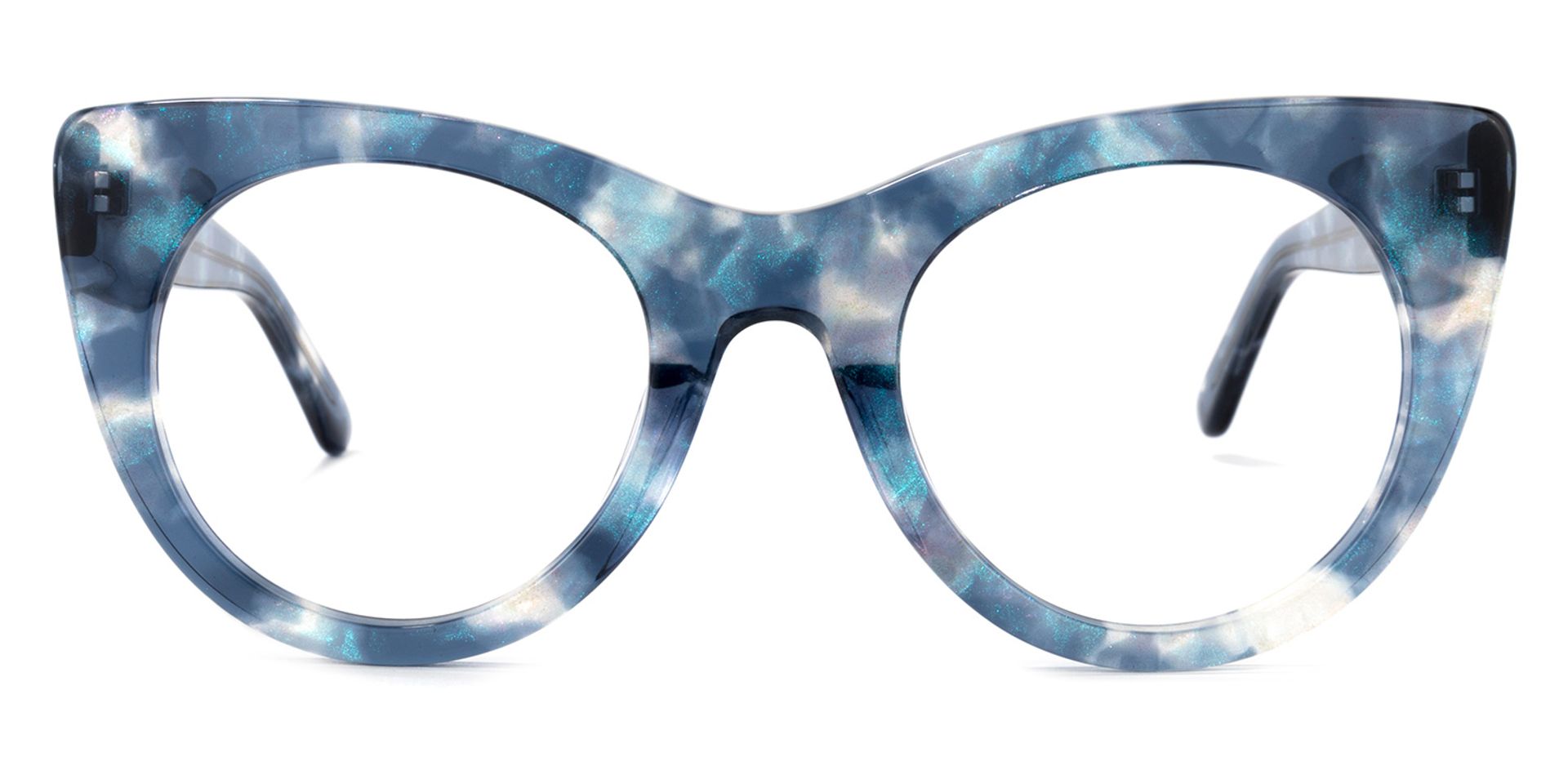 Starry Cateye Blue Frame Glasses | Zeelool Optical0