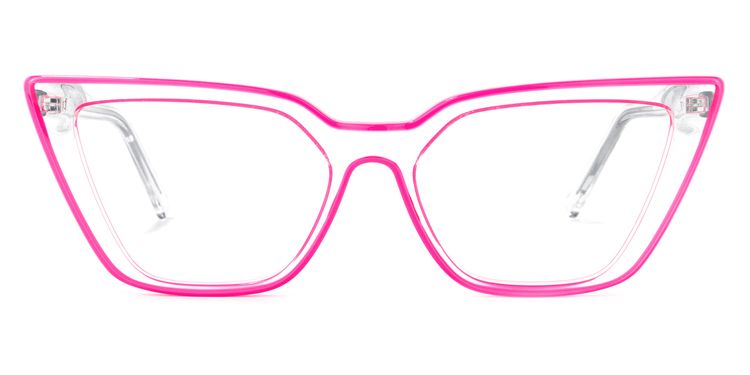 Yosef Cat-eye Bright-Pink Glasses