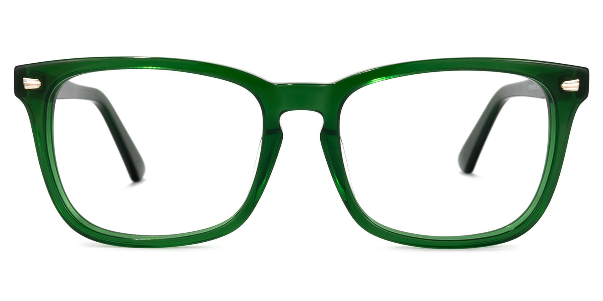 Noel Rectangle Dark-Green Glasses | ZEELOOL Canada0