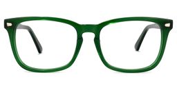Noel Rectangle Dark-Green Glasses0