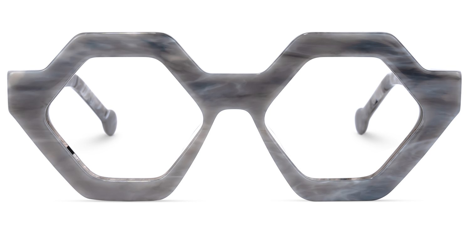 Barreto Geometric Gray Glasses0