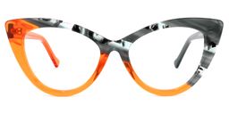 Maxine Cateye Orange Glasses0