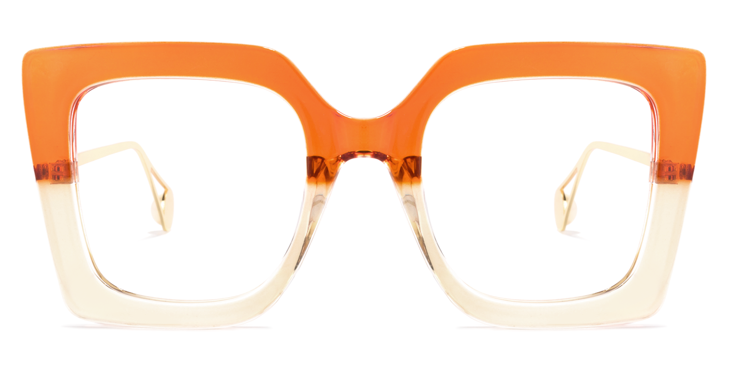 Qatar Square Orange Glasses0
