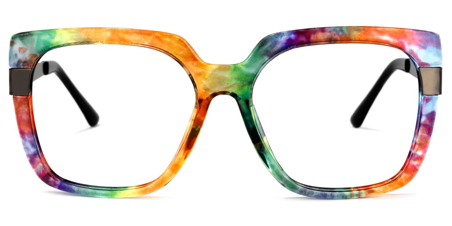 Yaida Square Multicolor Frame Glasses | ZEELOOL Canada0