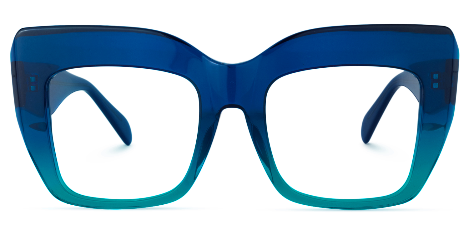 Charmaine Blue-Green Frame Glasses | Zeelool Optical0