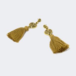 Vogue Bohemian Style Yellow Tassel Earrings0