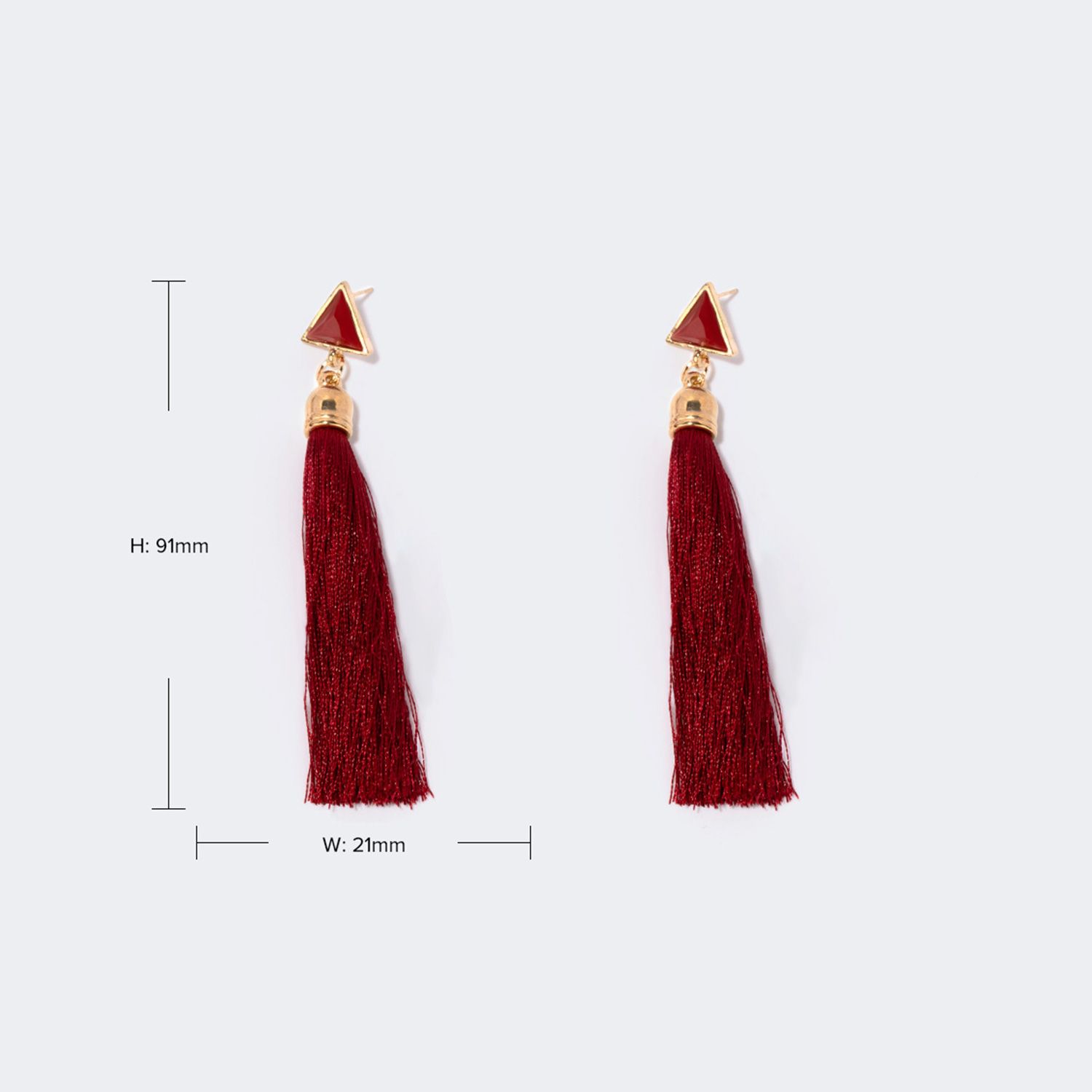 Vogue Bohemian Style Red Tassel Earrings | ZEELOOL Canada2