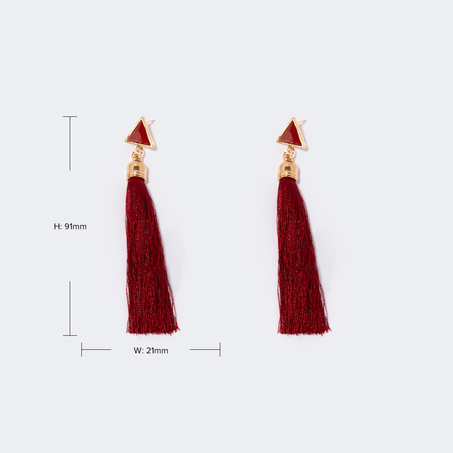 Vogue Bohemian Style Red Tassel Earrings | ZEELOOL Canada2