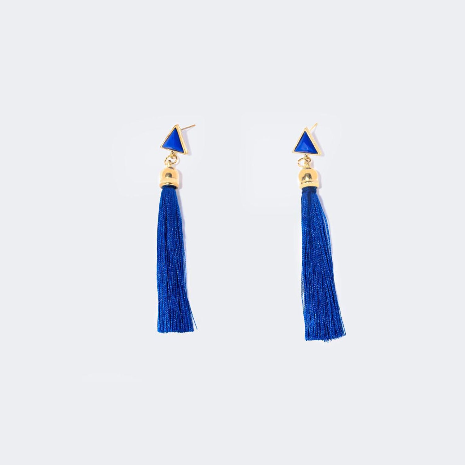 Vogue Bohemian Style Blue Tassel Earrings | ZEELOOL Canada1