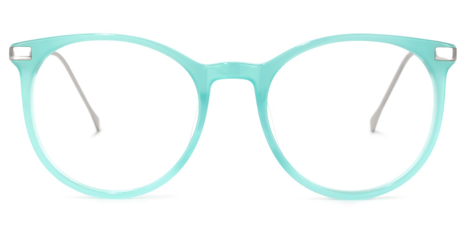 Lenid Round Light-Green Glasses | ZEELOOL Canada0