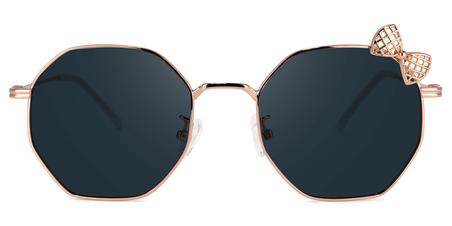 Kaitlyn Geometric Rose-Gold Sunglasses | ZEELOOL Canada0