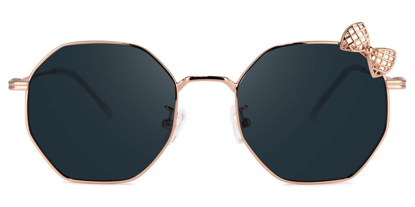 Kaitlyn Geometric Rose-Gold Sunglasses