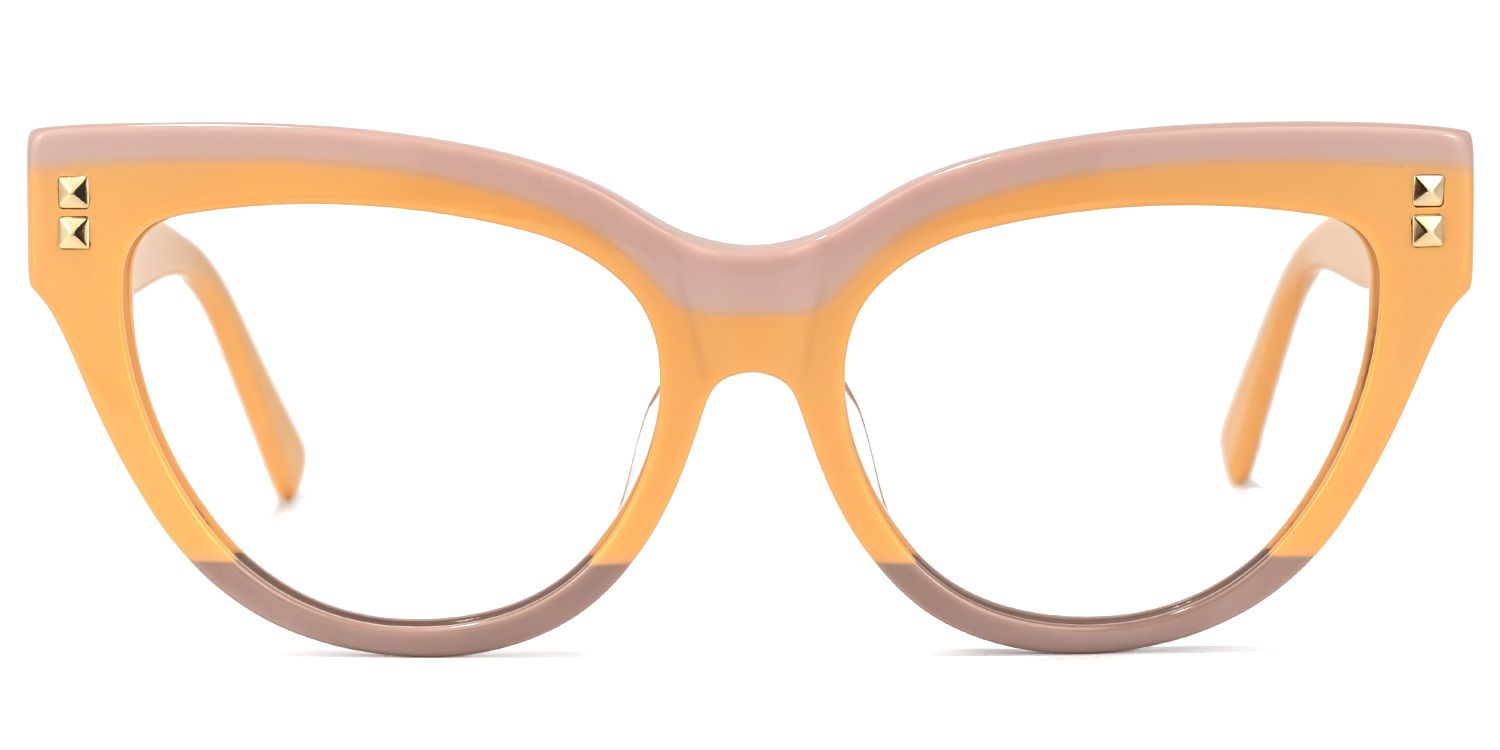 Cascata Cateye Earthy-Yellow Glasses | ZEELOOL Canada0
