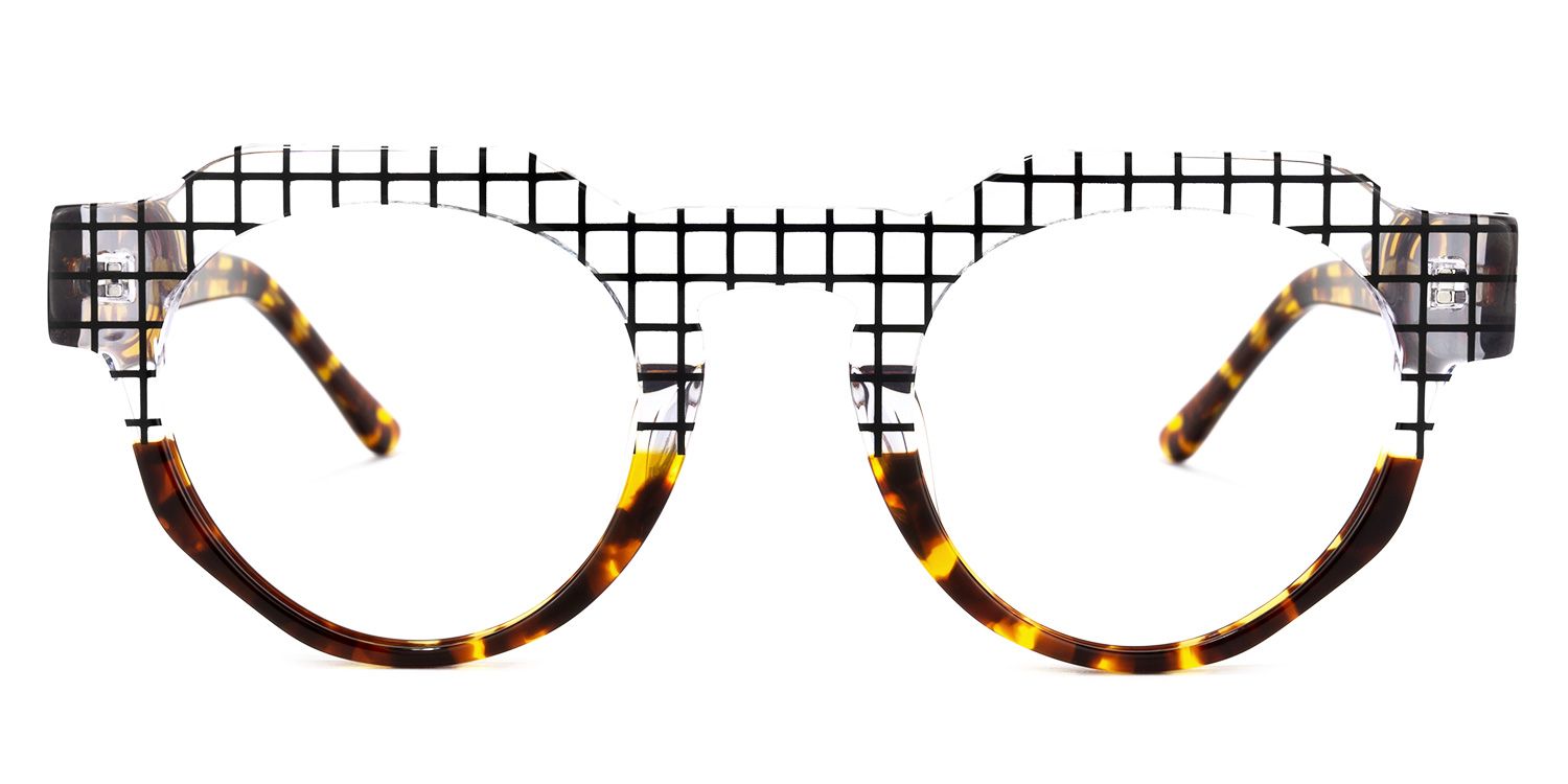 Karla Geometric Tortoise Glasses | ZEELOOL Canada0