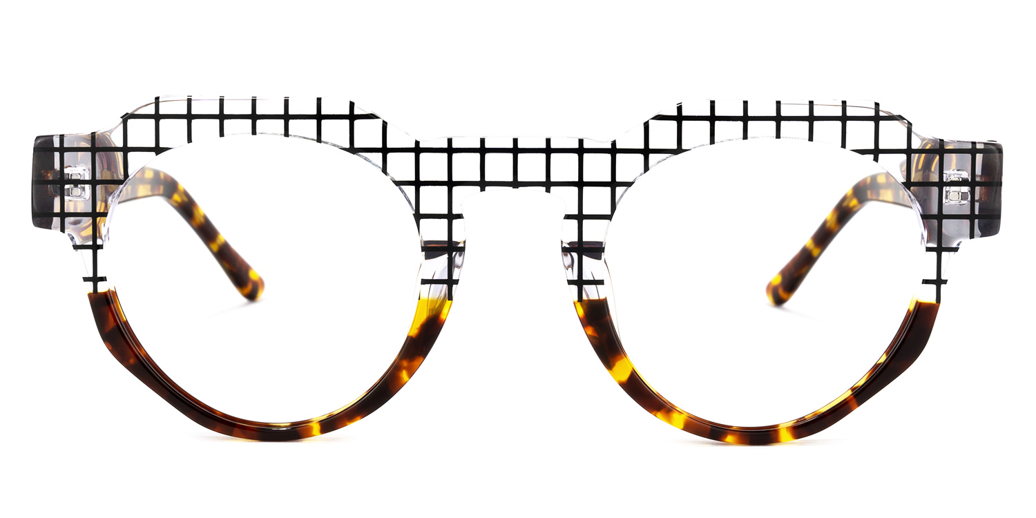 Karla Geometric Tortoise Glasses | ZEELOOL Canada0