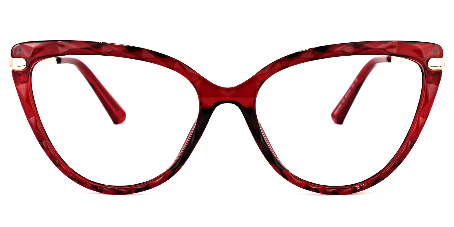 Lucas Cateye Red Eyeglasses with TR90 Frame0