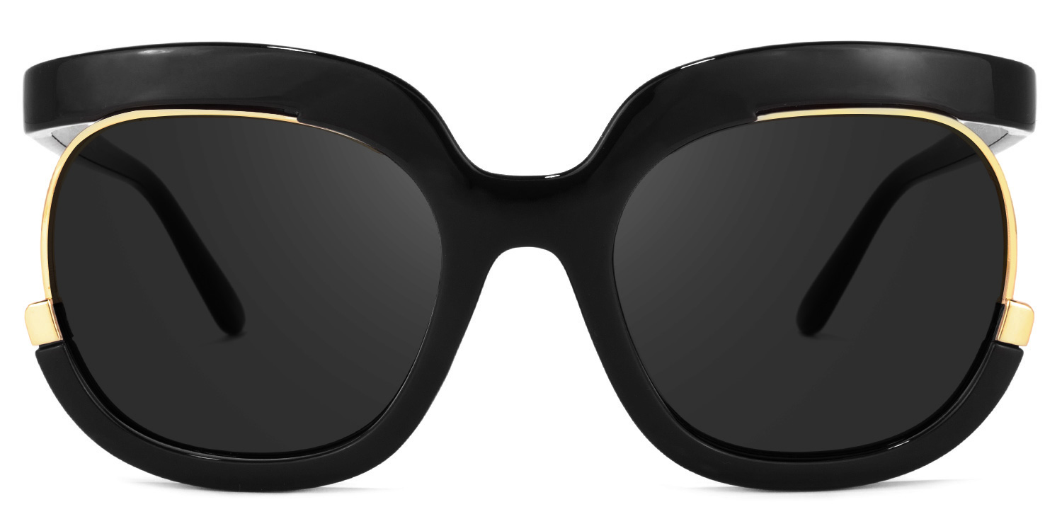 Darice Round Black Sunglasses0