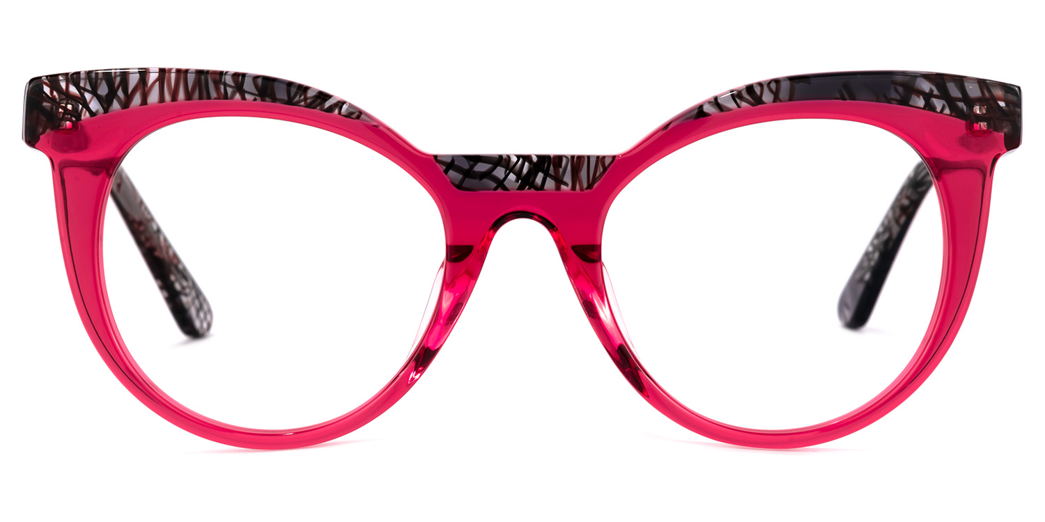 Lismary Cateye Pink Glasses0
