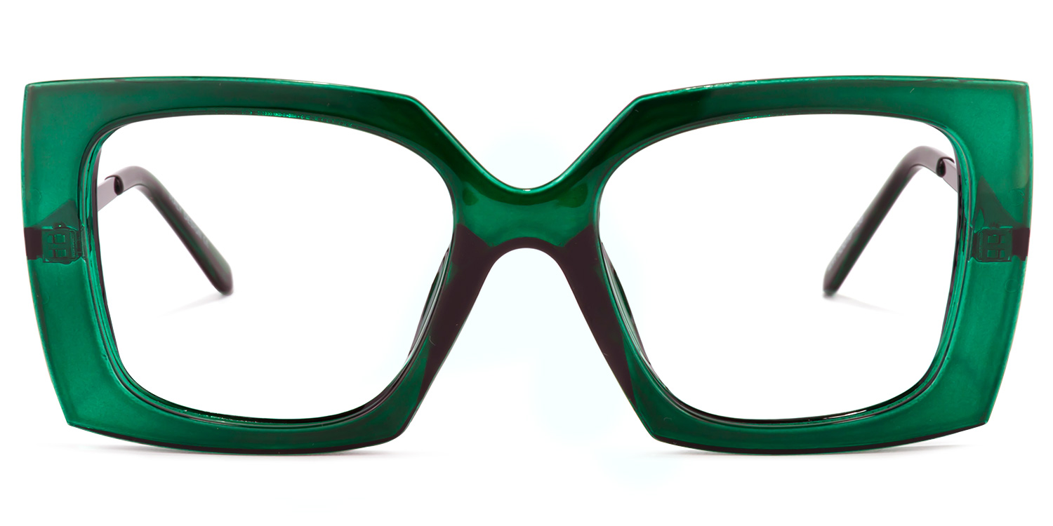 Landen Square Dark-Green Glasses | ZEELOOL Canada0