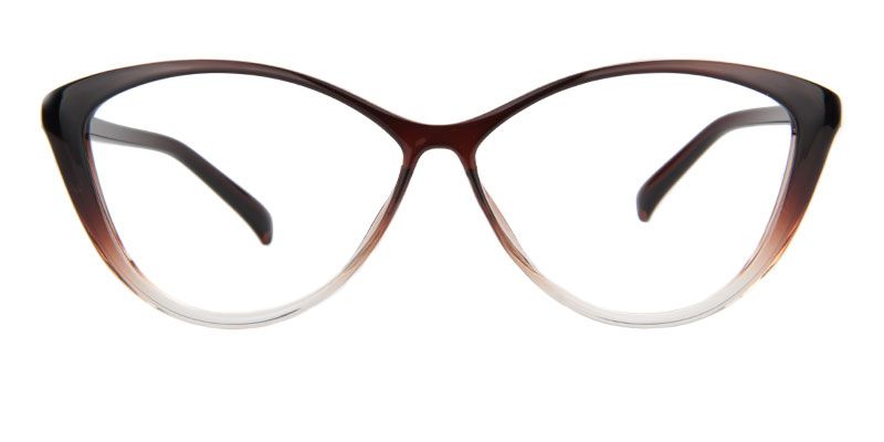 Iris Cat Eye Brown Glasses | ZEELOOL Canada0