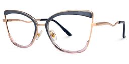 Benika Cateye Blue-Purple Glasses1