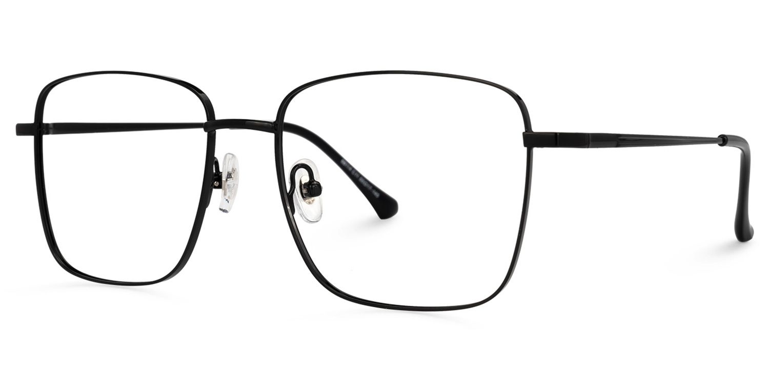 Earlene Square Black Glasses | ZEELOOL Canada1