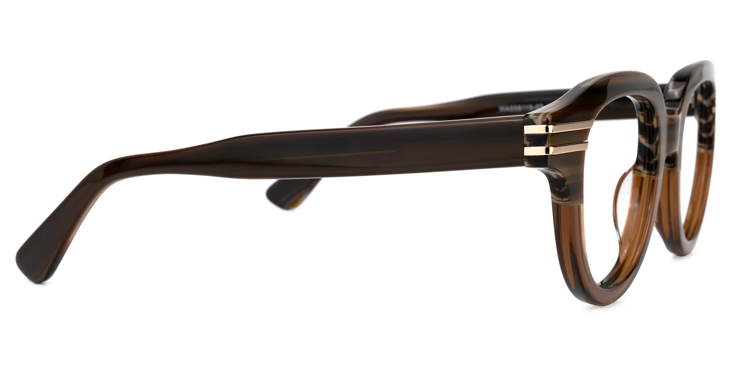 Merkley Round Brown Glasses | ZEELOOL Canada2