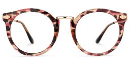 Quentina Round Red Glasses0