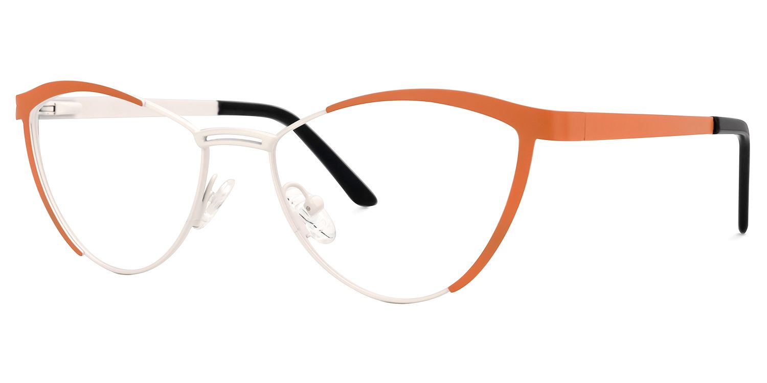 Sydney Cat Eye Orange Glasses | ZEELOOL Canada1