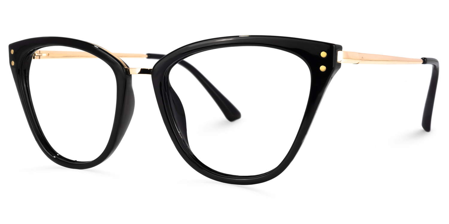 Hudson Cateye Black Glasses1