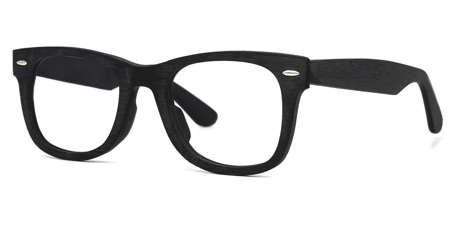 Ernie Square Black Glasses | ZEELOOL Canada1