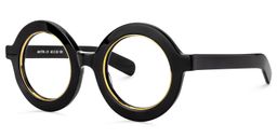 Calhoun Round Black Glasses1